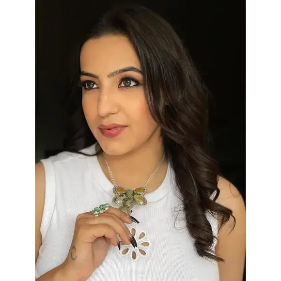 Handmade Sterling Silver Old Stock Royston Turquoise Butterfly Necklace Signed